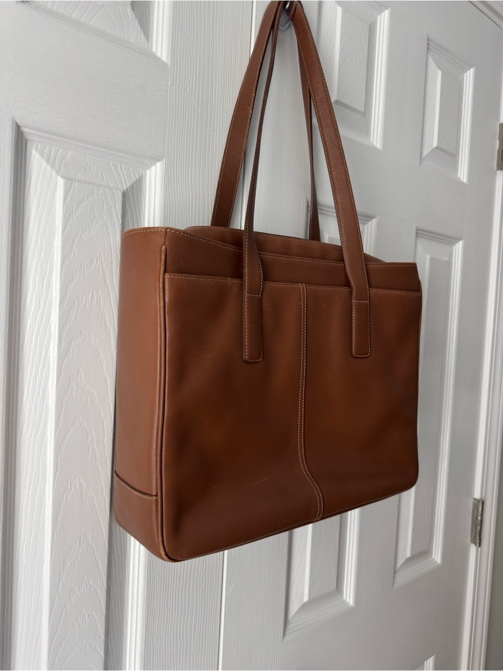 Vintage Coach Hamptons 5209 Tan Brown Leather Business Tote Laptop Bag - Picture 13 of 16
